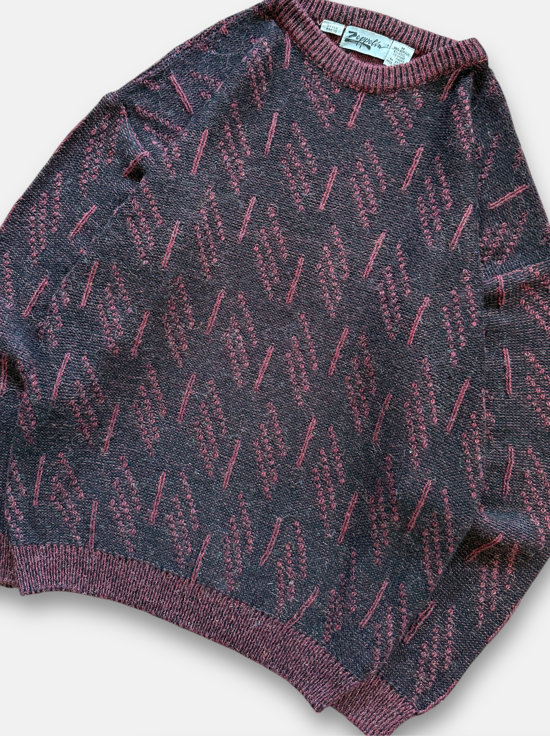 90s Zeppelin Knit Sweater (L)